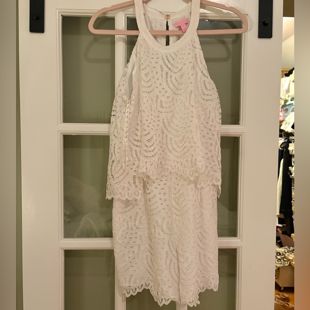 Lily Pulitzer white lace romper